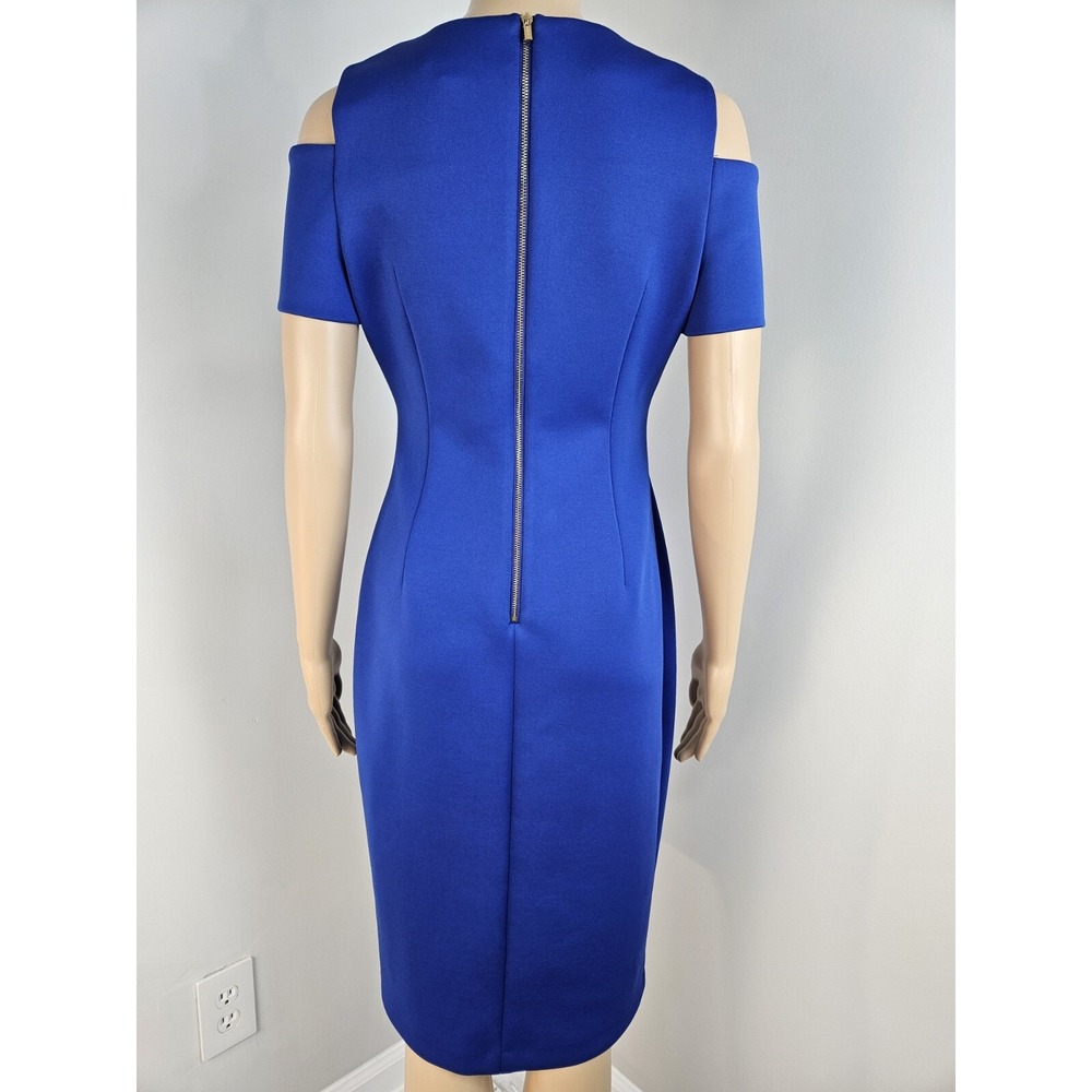 Calvin Klein Women Dress 4 Cold Shoulder Sheath - Picture 3 of 11